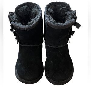 Koolaburra by Ugg Black Boots with Side Bows Toddler Size 6